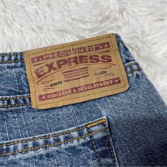 Express Light Wash Bootcut Blue Jeans - Picture 6 of 10